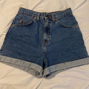 Vintage Orange Tab Levi Denim Shorts